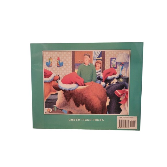 1991 Santa Cows Children's Book Hardback Cooper Edens Christmas - Picture 2 of 7